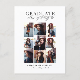 Cartão Postal De Festividades Classe moderna de graduação de fotos em 2019