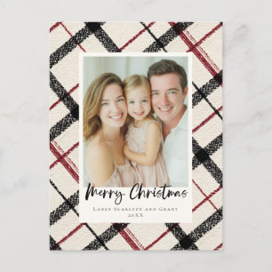 Cartão Postal De Festividades Clássico de Natal pálido