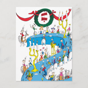 Cartão Postal De Festividades Clássico Grinch   Festa Alegre Alegre