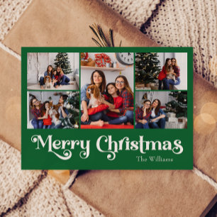 Cartão Postal De Festividades Clássico, Simples e Feliz Natal Cinco Foto