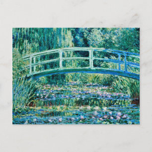 Cartão Postal De Festividades Claude Monet - Lírios De Água E Ponte Japonesa