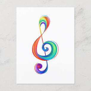 Cartão Postal De Festividades Clef (trecho de arco-íris)