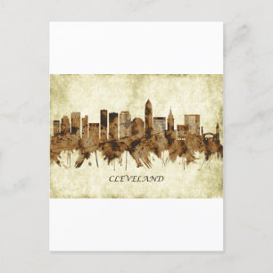 Cartão Postal De Festividades Cleveland Ohio Cityscape