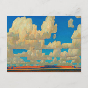 Cartão Postal De Festividades Cloud World por Maynard Dixon