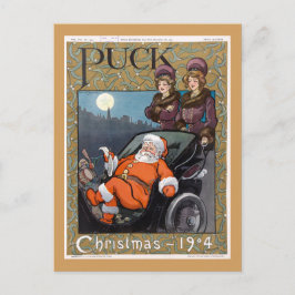 Cartão Postal De Festividades Cobrir da Revista Puck Natal 1904