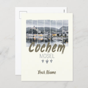 Cartão Postal De Festividades Cochem no Moselle Germany Vintage Souvenir