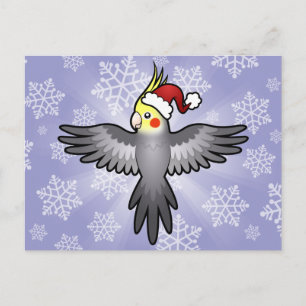 Cartão Postal De Festividades Cockatiel de Natal