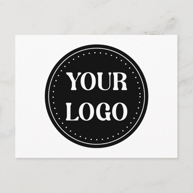 Cartão Postal De Festividades Código QR preto elegante e elegante (Frente)