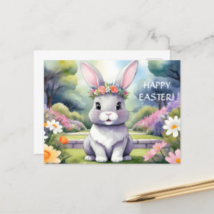 Cartão Postal De Festividades Coelho adorável, Páscoa