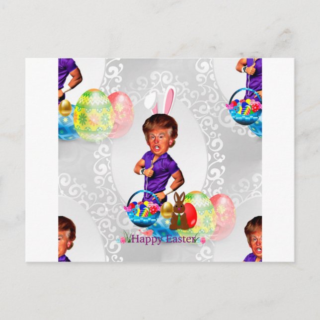 Cartão Postal De Festividades coelho da Páscoa (Frente)