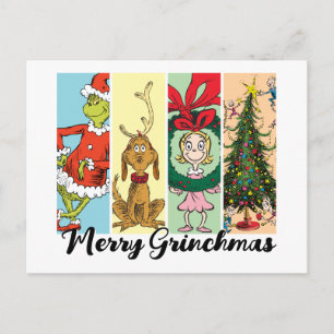 Cartão Postal De Festividades Colagem de Férias Feliz Grinchmas