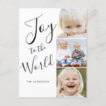 Colagem de Fotos 3 Modern Script Joy to The World