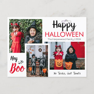 Cartão Postal De Festividades Colagem de Fotos da Família Halloween Boo Spooky
