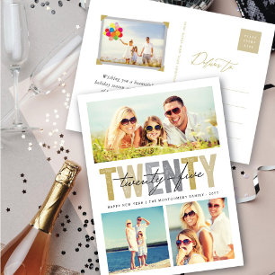 Cartão Postal De Festividades Colagem de Fotos de 2020 Novo Ano 3