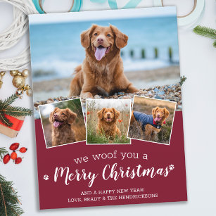 Cartão Postal De Festividades Colagem De Fotos De Pet De Cães Que Te Acreditamos