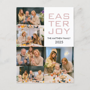 Cartão Postal De Festividades colagem de fotos elegante da família de páscoas