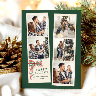 Cartão Postal De Festividades Colagem de Fotos Moderno de 5 Fotos Feliz Natal