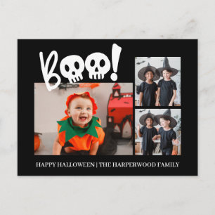 Cartão Postal De Festividades Colagem de Fotos Múltiplas Moderna Feliz Halloween