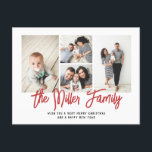 Cartão Postal De Festividades Colagem de Fotos Personalizada do Nome da Família<br><div class="desc">Espalhe o amor com este cartão com fotos de feriado personalizado que apresenta uma colagem de fotos e seu nome de família. A parte traseira tem um ponto para uma mensagem personalizada, um endereço de retorno e um endereço de destinatário. Para personalizar ainda mais, clique em "Editar usando a Ferramenta...</div>