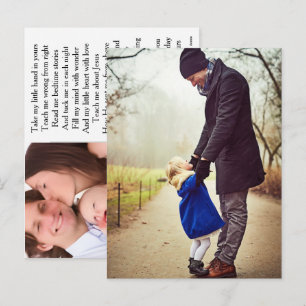 Cartão Postal De Festividades Colagem de Fotos Personalizada Primeiro Dia dos Pa