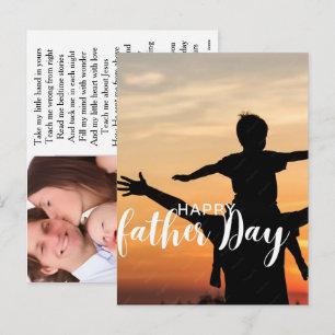 Cartão Postal De Festividades Colagem de Fotos Personalizada Primeiro Dia dos Pa