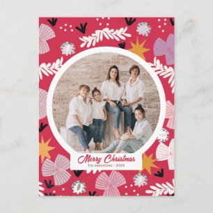 Cartão Postal De Festividades colagem de fotos personalizadas de natal alegre ve