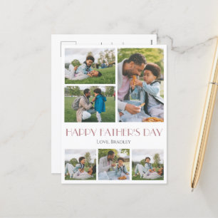 Cartão Postal De Festividades Colagem de Fotos Simples e elegante do Dia de os p