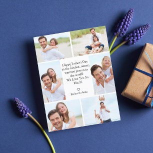 Cartão Postal De Festividades Colagem de na moda Happy dia de os pais 6 Fotograf