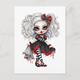 Cartão Postal De Festividades Coleção de Design de Dia das Bruxas de Garotas Bon