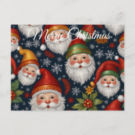 Cartão Postal De Festividades Coleção de Natal Vintage Santa Claus