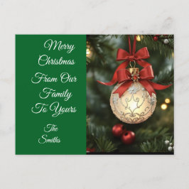 Cartão Postal De Festividades Coleção Elegante de Enfeites de natal com Arco Ver