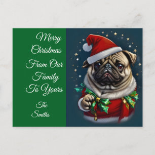 Cartão Postal De Festividades Coleção Puggy Claus