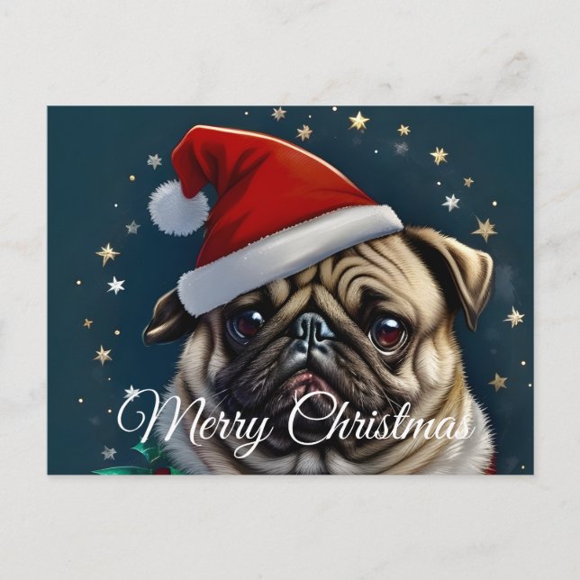 Cartão Postal De Festividades Coleção Puggy Claus (Frente)