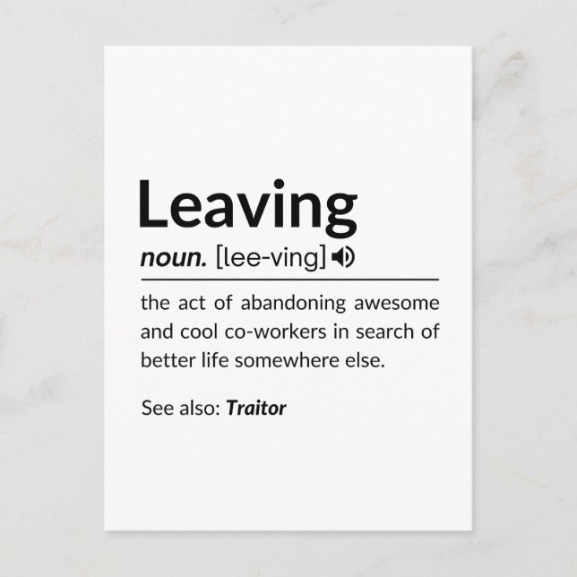 Cartão Postal De Festividades Colega de engraçados saindo (Frente)