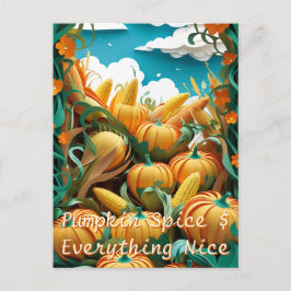 Cartão Postal De Festividades Colheita de Felicidade