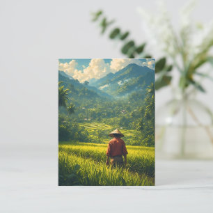 Cartão Postal De Festividades Colheita pacífica