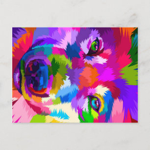 Cartão Postal De Festividades coloração do lobo