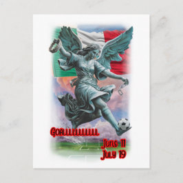 Cartão Postal De Festividades Colorful Design of Angel of Independence on a 