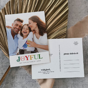 Cartão Postal De Festividades Colorida Foto de Retrato de Natal