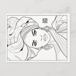 Cartão Postal De Festividades Colouring Post Card | Queen Diaspora