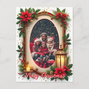Cartão Postal De Festividades Com foto própria Sentimentos Nevados