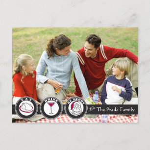 Cartão Postal De Festividades Coma, Beba, Seja Feliz Cartão De Natal