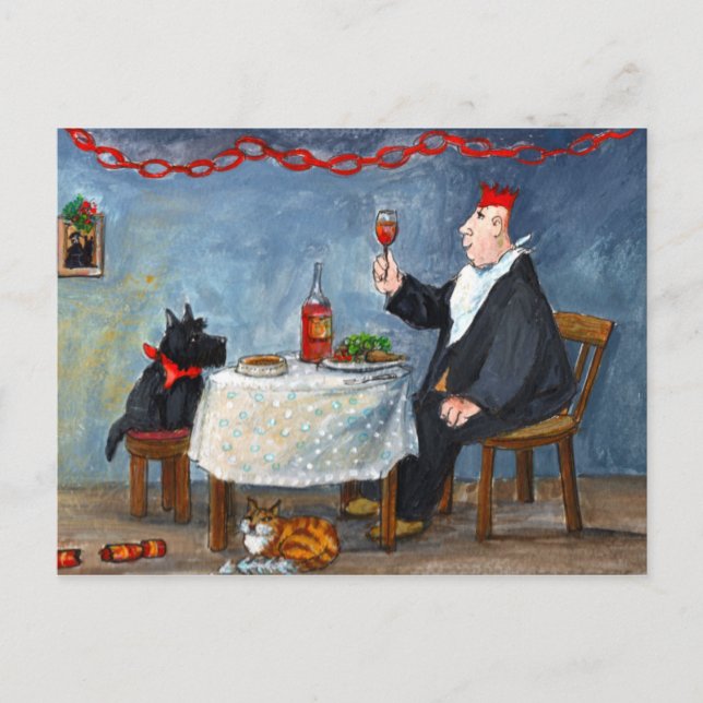 Cartão Postal De Festividades Comemorando o Natal (Frente)