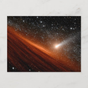 Cartão Postal De Festividades Comet Tearing Through Red Galactic Dust