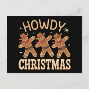 Cartão Postal De Festividades Como está Natal Cowboy Gingerbread Ocidental Natal