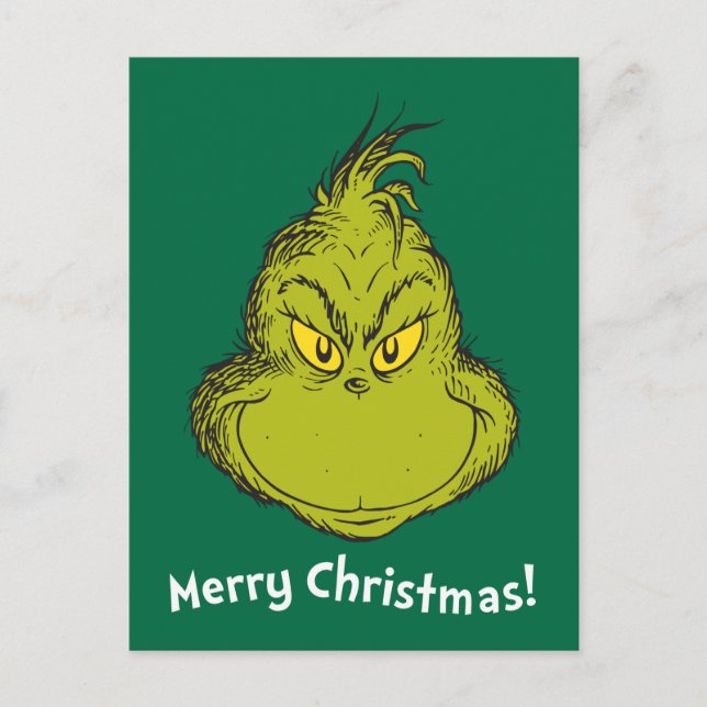 Cartão Postal De Festividades Como o Grinch Roubou o Natal Clássico Grinch (Frente)