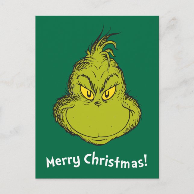 Cartão Postal De Festividades Como o Grinch Roubou o Natal Clássico Grinch (Frente)