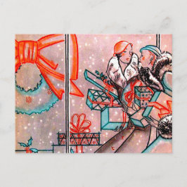 Cartão Postal De Festividades Compra de Natal