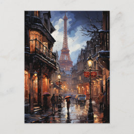 Cartão Postal De Festividades Compra De Natal Em Paris