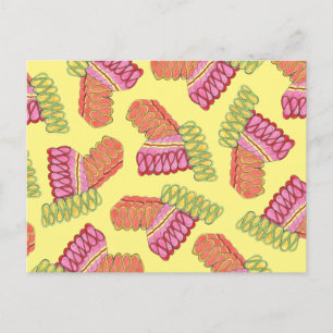 Cartão Postal De Festividades Compro Docinho de Fita Fashiado Velho  de Fita de 